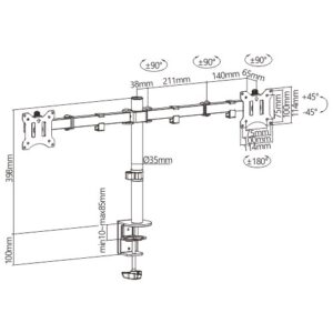 SOPORTE MONITOR DOBLE - PARA ESCRITORIO - Imagen 4