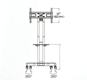 PEDESTAL CON RUEDAS PARA TV DE 32" A 70" - Imagen 4