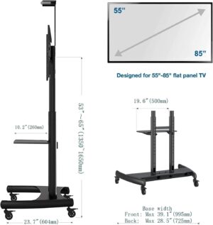 PEDESTAL CON RUEDAS PARA TV 50" A 85" - Imagen 2