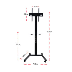 PEDESTAL CON RUEDAS DE 32” A 55” - Imagen 2