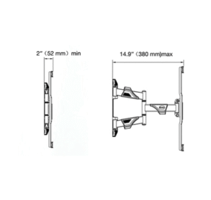 RACK GIRATORIO DOBLE BRAZO PARA TV DE 32" A 70" - Imagen 3