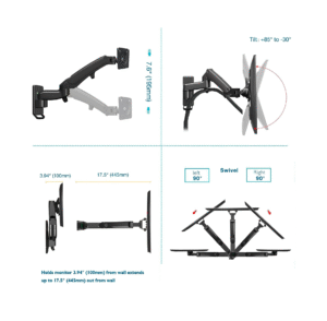 SOPORTE A LA PARED PARA MONITOR DE 14" A 35" - Imagen 3