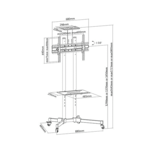 PEDESTAL IMPORTADO - 32" A 60" - Imagen 3